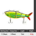 Ultimate Robotic Swimming Fishing Lures with Rechargeable LED Light  ourlum.com NEW DZY green  