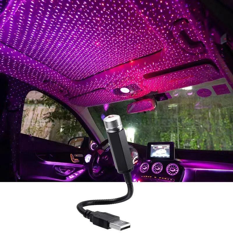 Galactic LED Car Roof Star Night Light Projector Ambient Galaxy Lamp USB Decorative Light - Customize Your Car's Interior  ourlum.com   