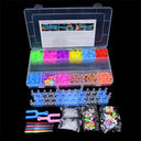 Creative Rubber Band Bracelet Making Kit for Kids - Weaving Tool Box with Silicone Bands - Arts and Crafts Set for Girls  ourlum.com 1800pcs bands  