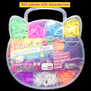 Creative Rubber Band Bracelet Making Kit for Kids - Weaving Tool Box with Silicone Bands - Arts and Crafts Set for Girls  ourlum.com 2  