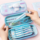 Sanrio Character Pencil Case Set Cute Stationery Organizer