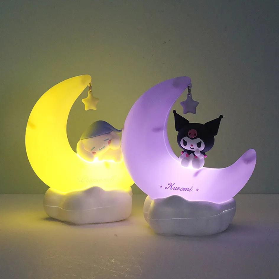 Moonlit Sanrio LED Night Light Set for Bedroom Decor  ourlum.com   