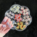 Whimsical Sanrio Nail Art Charm Kit with Hello Kitty and Kuromi Gems  ourlum.com 42pcs  