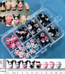 Whimsical Sanrio Nail Art Charm Kit with Hello Kitty and Kuromi Gems  ourlum.com 40pcs  