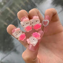 Whimsical Sanrio Nail Art Charm Kit with Hello Kitty and Kuromi Gems  ourlum.com 50pcs 2  