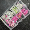 Whimsical Sanrio Nail Art Charm Kit with Hello Kitty and Kuromi Gems  ourlum.com Kittys  