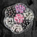 Whimsical Sanrio Nail Art Charm Kit with Hello Kitty and Kuromi Gems  ourlum.com 56pcs in 1  