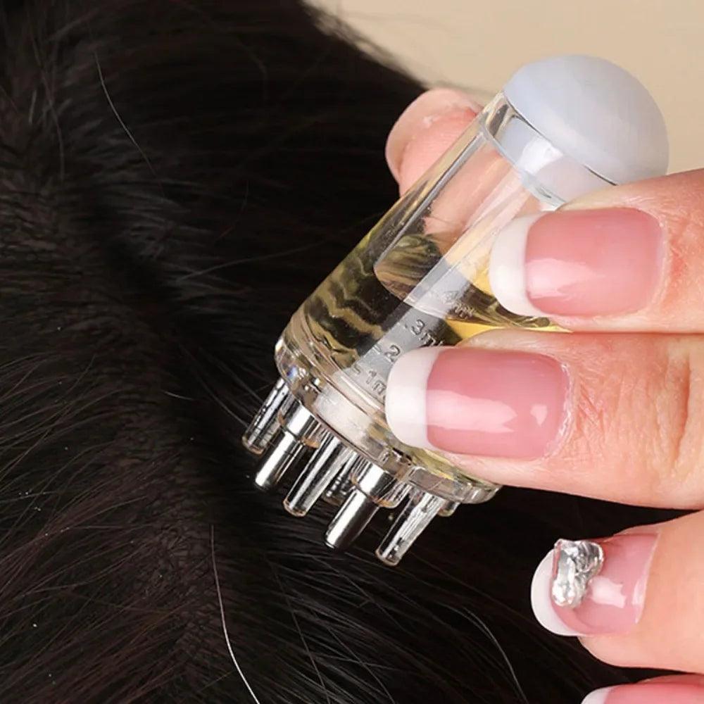 Liquid Infusion Scalp Massager Comb with Essential Oil Application - Portable Hair Care Tool  ourlum.com   