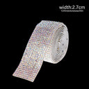 Crystal Rhinestone Diamond Ribbon Sticker Set for DIY Crafts and Decor  ourlum.com AB 1 yard  2.7cm  