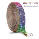 Crystal Rhinestone Diamond Ribbon Sticker Set for DIY Crafts and Decor  ourlum.com color 1 yard 1.4cm  