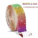 Crystal Rhinestone Diamond Ribbon Sticker Set for DIY Crafts and Decor  ourlum.com color 1 yard 2.7cm  