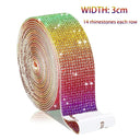 Crystal Rhinestone Diamond Ribbon Sticker Set for DIY Crafts and Decor  ourlum.com color 1 yard 3cm  