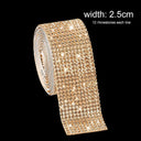 Crystal Rhinestone Diamond Ribbon Sticker Set for DIY Crafts and Decor  ourlum.com yellow 1 yard 2.5cm  