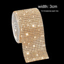 Crystal Rhinestone Diamond Ribbon Sticker Set for DIY Crafts and Decor  ourlum.com yellow 1 yard 3cm  