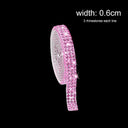 Crystal Rhinestone Diamond Ribbon Sticker Set for DIY Crafts and Decor  ourlum.com pink 1 yard 0.6cm  