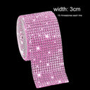 Crystal Rhinestone Diamond Ribbon Sticker Set for DIY Crafts and Decor  ourlum.com pink 1 yard 3cm  