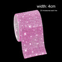 Crystal Rhinestone Diamond Ribbon Sticker Set for DIY Crafts and Decor  ourlum.com pink 1 yard 4cm  