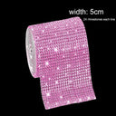 Crystal Rhinestone Diamond Ribbon Sticker Set for DIY Crafts and Decor  ourlum.com pink 1 yard 5cm  