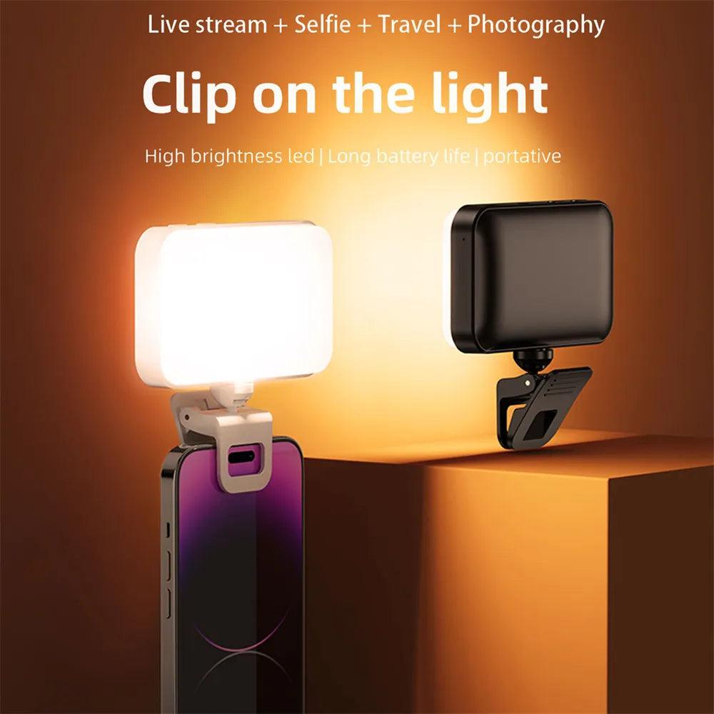 Versatile LED Selfie Light Clip for Phone Laptop Tablet Computer - Enhance Your Lighting  ourlum.com   
