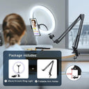 Professional Ring Light with Adjustable Tripod and Smartphone Holder