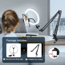 Professional Ring Light with Adjustable Tripod and Smartphone Holder