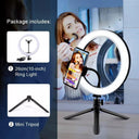 Professional Ring Light with Adjustable Tripod and Smartphone Holder