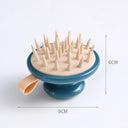 Silicone Hair Washing and Scalp Massage Brush with Enhanced Resilience  ourlum.com Blue-TypeA  