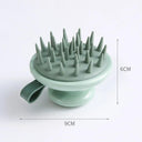 Silicone Hair Washing and Scalp Massage Brush with Enhanced Resilience  ourlum.com Green-TypeA  