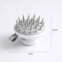 Silicone Hair Washing and Scalp Massage Brush with Enhanced Resilience  ourlum.com White-TypeA  