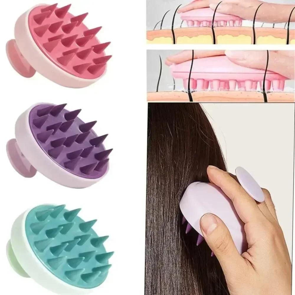 Silicone Scalp Massaging Brush for Hair Washing and Spa Experience  ourlum.com   