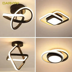 Elegant LED Ceiling Light: Modern Dual Rings Illuminate - Stylish Lighting Fixture