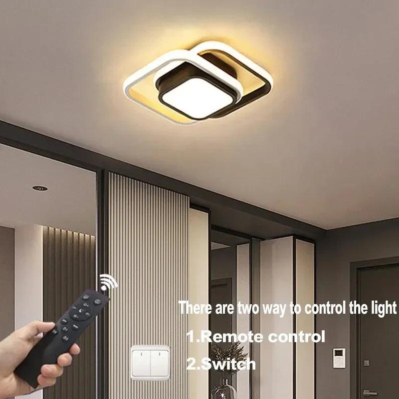 Elegant Modern LED Ceiling Light with Dual Rings - Stylish Indoor Lighting Fixture for Home and Office  ourlum.com   