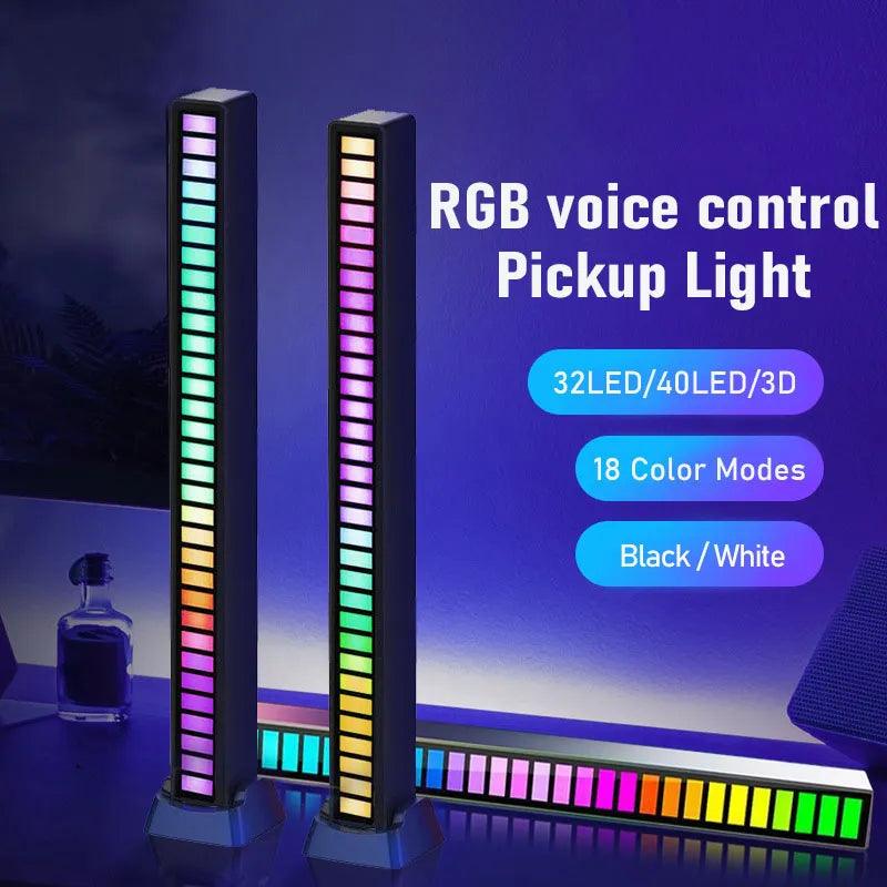 Dynamic RGB Music Sync LED Light with Voice Control for Gaming Desktop Decor  ourlum.com   