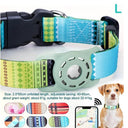 Adjustable Digital Print Pet Collar with Airtag Holder - Choose from S/M/L Sizes for Dogs and Cats  ourlum.com -L4  