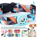 Adjustable Digital Print Pet Collar with Airtag Holder - Choose from S/M/L Sizes for Dogs and Cats  ourlum.com -L6  