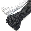 Elastic Rope Bundle - Premium White & Black Sewing Elastic with Multiple Diameter Options and Lengths  ourlum.com   