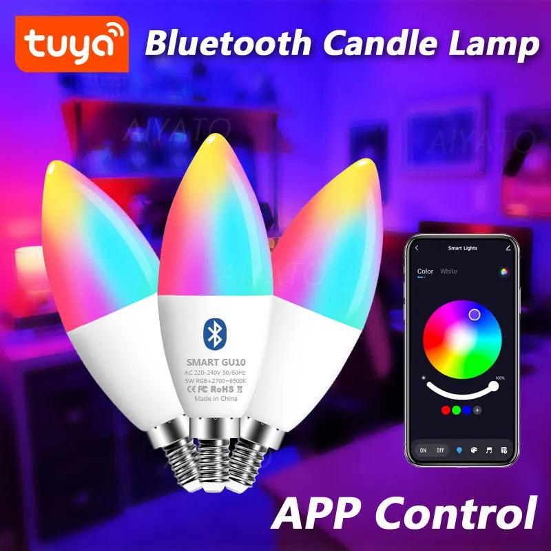 Smart Crystal Candle Lamps with Music Sync and Remote Control  ourlum.com   