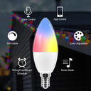 E14 Smart Crystal Candle Lamps Elegant Lighting with Music Sync