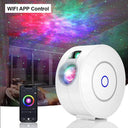 Galactic Sky WiFi Star Projector Light with Alexa Control - LED Nebula Night Lamp for Kids and Babies  ourlum.com White  