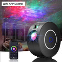 Galactic Sky WiFi Star Projector Light with Alexa Control - LED Nebula Night Lamp for Kids and Babies  ourlum.com Black  