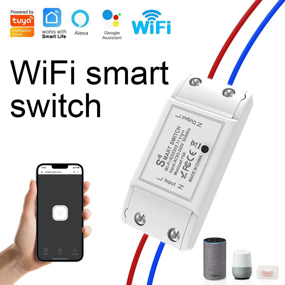 Smart WiFi Switch with Voice Control and Timer Function - Compatible with Alexa, Google Home  ourlum.com   