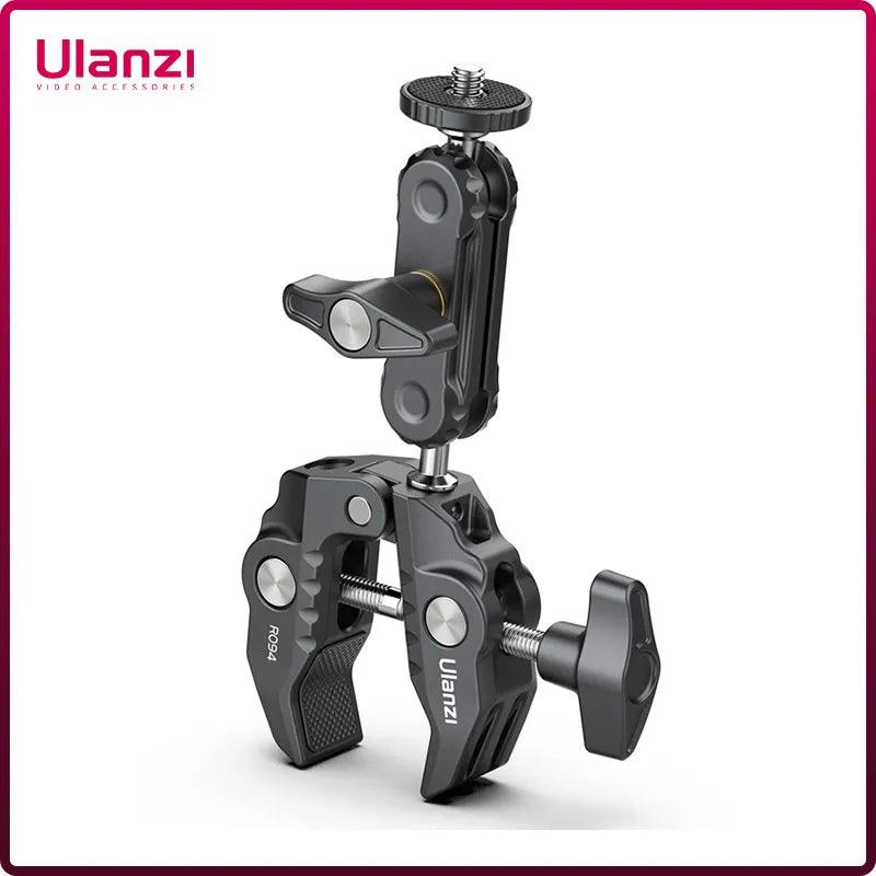 Metal Super Clamp with 360° Ball Head and Magic Arm for DSLR Camera Monitor LED Light Mic  ourlum.com   