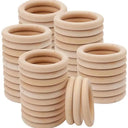 Natural Wood Rings Assortment for Macrame DIY Crafts and Jewelry Making - Various Sizes Available  ourlum.com   