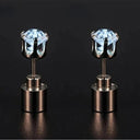 LED Light Up Stud Earrings for Boys and Girls - Festive Glow-in-the-Dark Jewelry  ourlum.com 2PCS White  