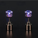 LED Light Up Stud Earrings for Boys and Girls - Festive Glow-in-the-Dark Jewelry  ourlum.com 2PCS Purple  