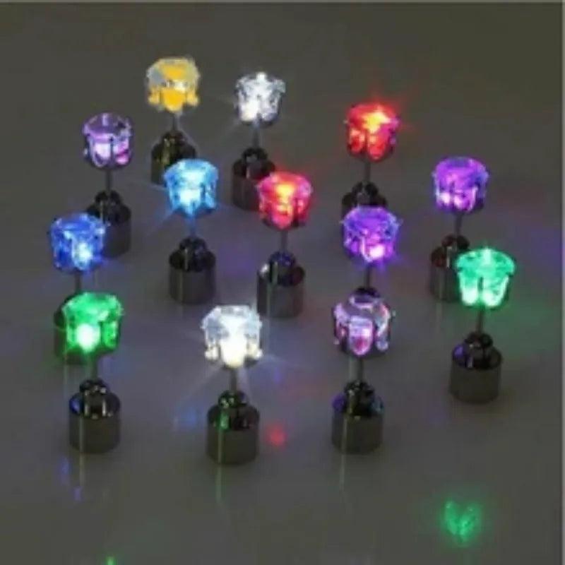LED Light Up Stud Earrings for Boys and Girls - Festive Glow-in-the-Dark Jewelry  ourlum.com   