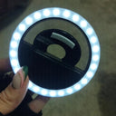 Portable USB Rechargeable Selfie Ring Light for iPhone Samsung Xiaomi Huawei OPPO - Clip-On LED Selfie Lamp with Adjustable Brightness  ourlum.com   