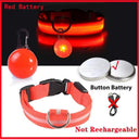 Glowing LED Safety Collar with Pendant for Small Dogs and Cats - Rechargeable USB - Night Visibility Solution  ourlum.com Red Button Battery XS Neck 28-38 CM United State