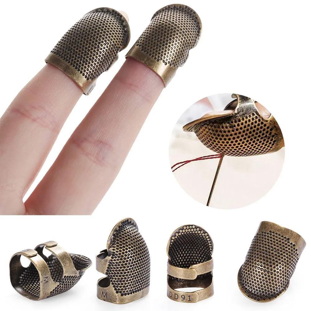 Golden Vintage Thimble Needle Protector Ring for Hand Embroidery & Sewing  ourlum.com   