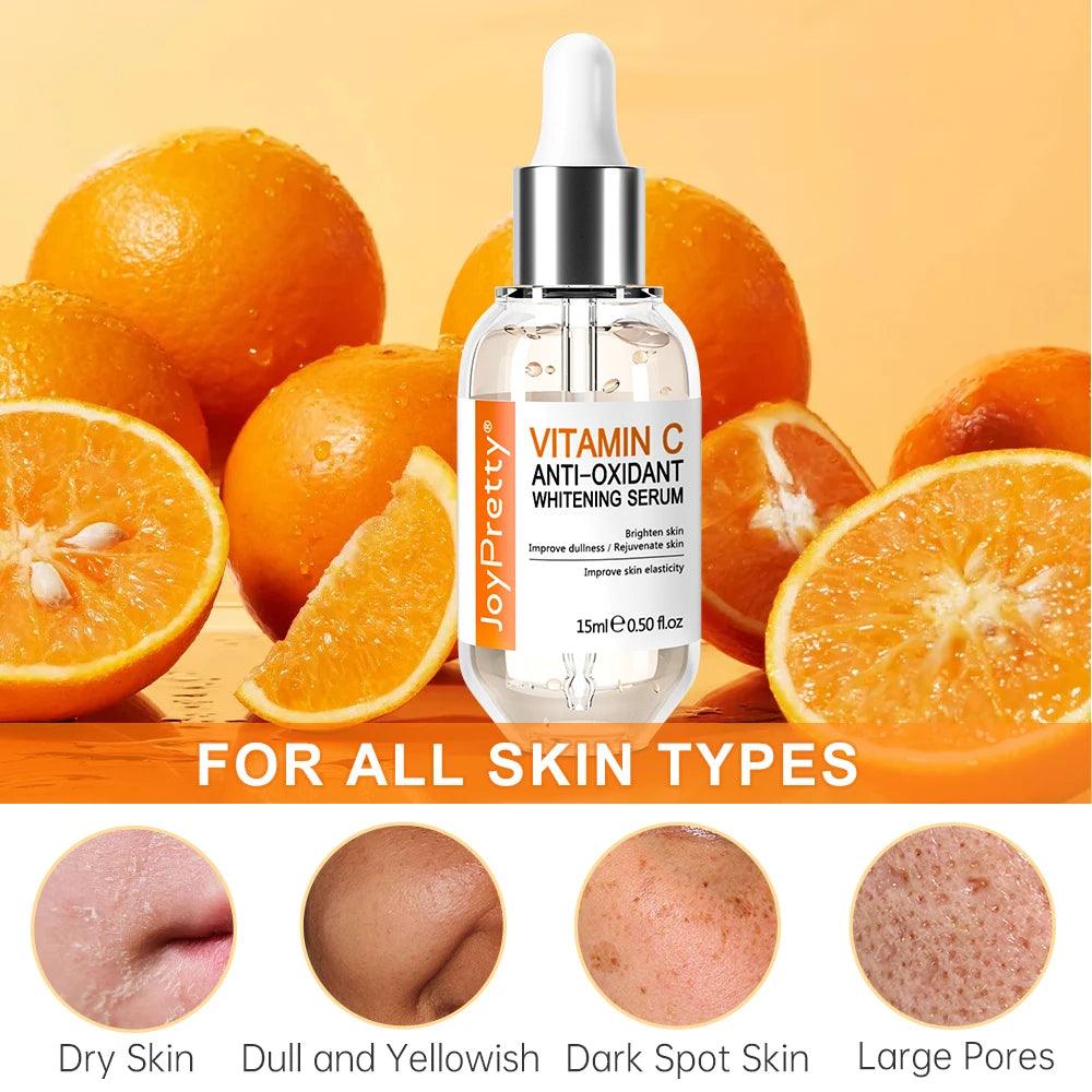 Skin Brightening Vitamin C Serum with Hyaluronic Acid and Niacinamide  ourlum.com   